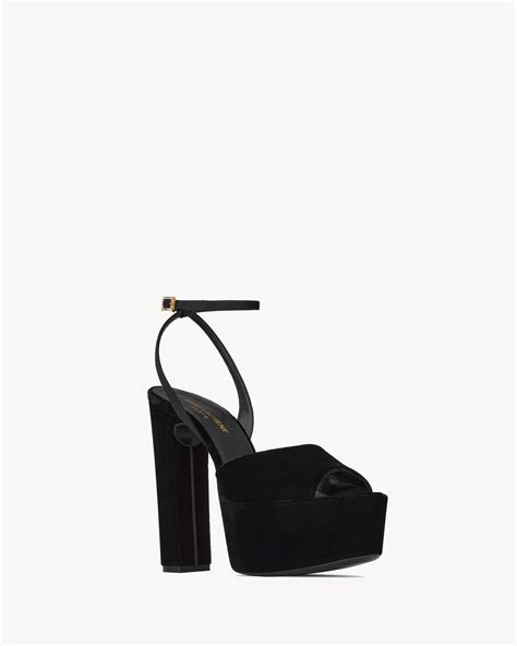 ysl jodie heels|Jodie platform sandals in velvet .